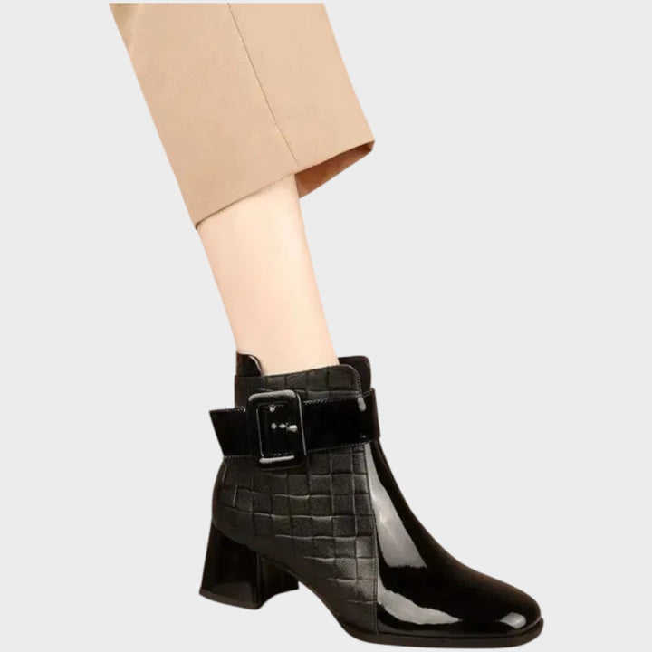 Samara | Leather Heeled Ankle Boots