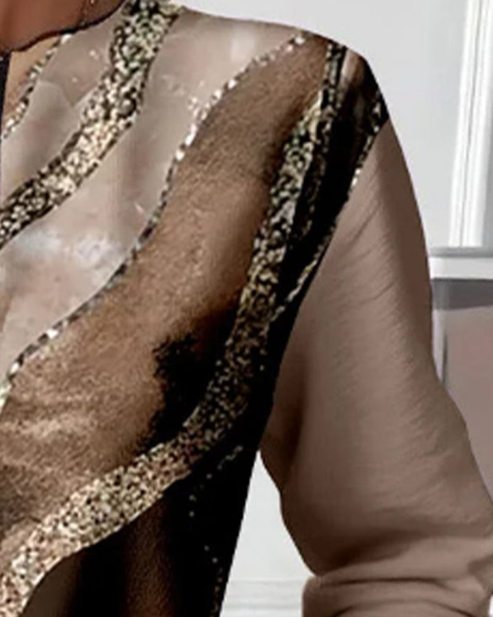 Sienna | Half-Zip Sweatshirt with Vintage Print