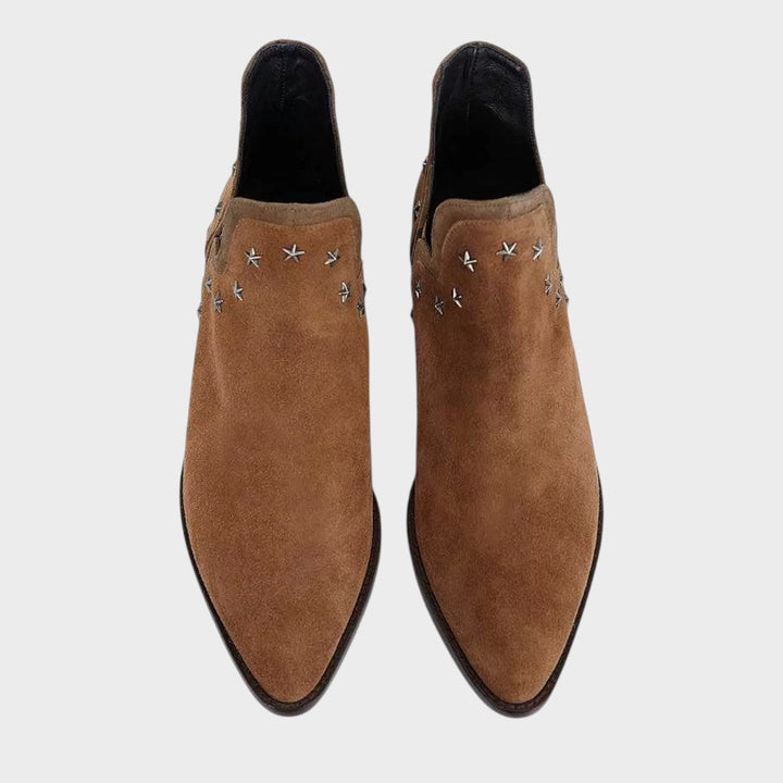 Estrella | Suede Ankle Boots with Pointed Shape