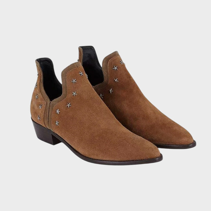 Estrella | Suede Ankle Boots with Pointed Shape