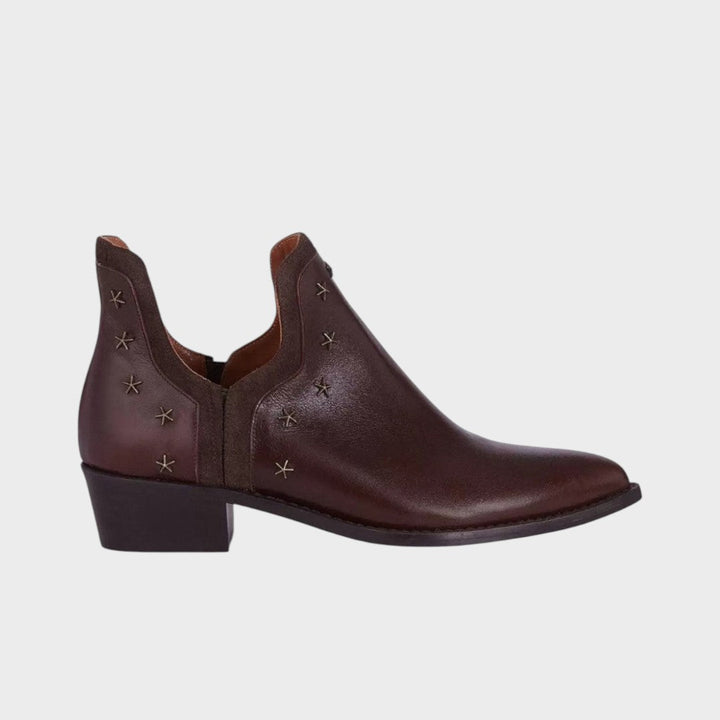 Estrella | Leather Ankle Boots with Pointed Shape