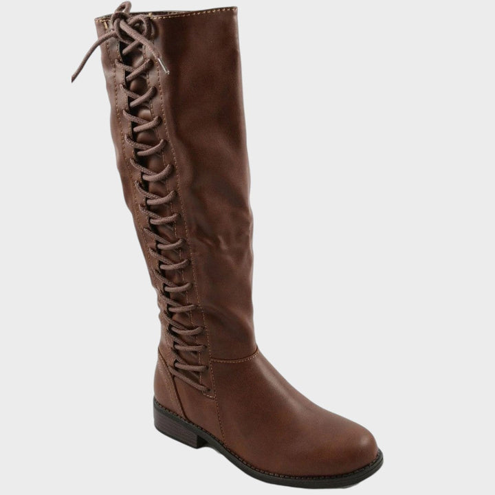 Milenne | High Leather Lace-Up Boots