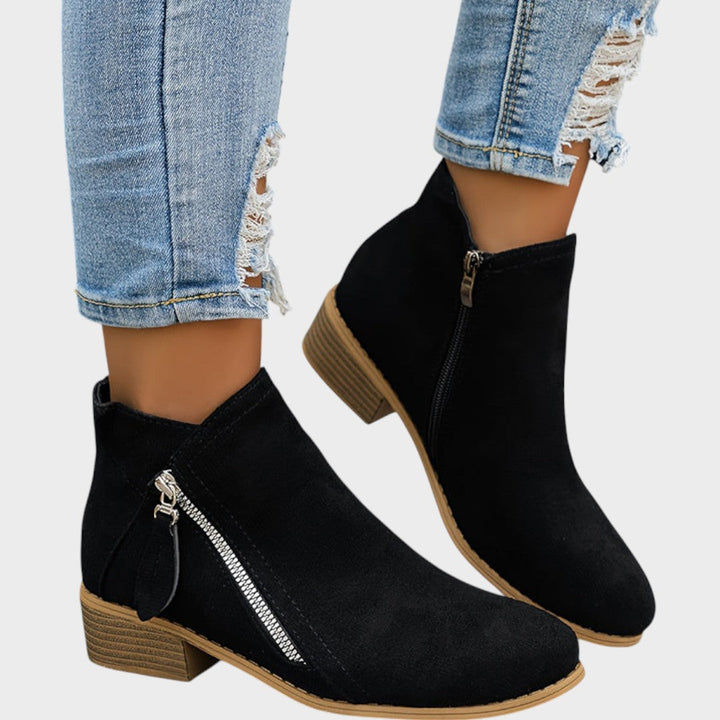 Bianca | Suede Ankle Boots with Heel