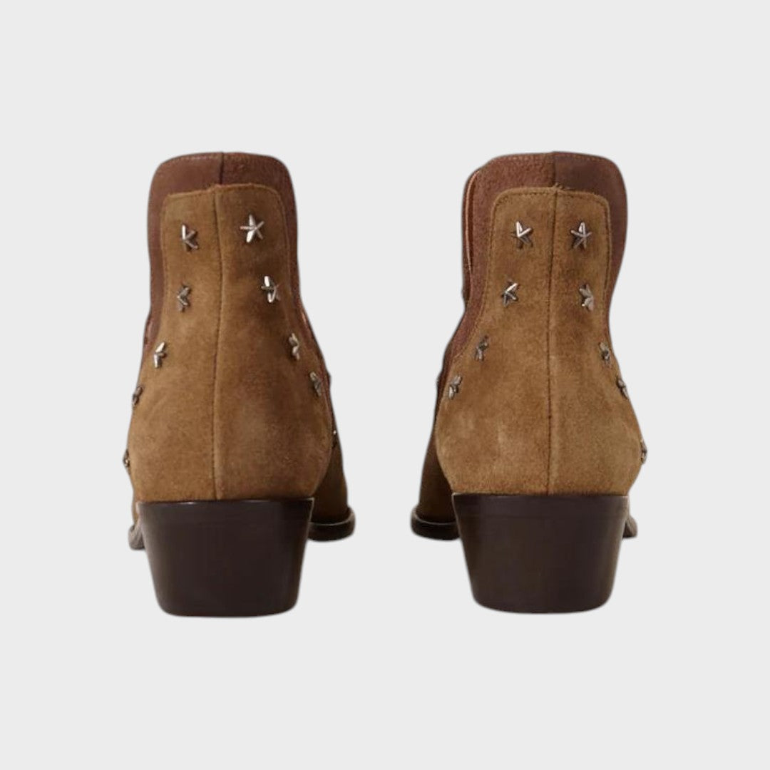 Estrella | Suede Ankle Boots with Pointed Shape