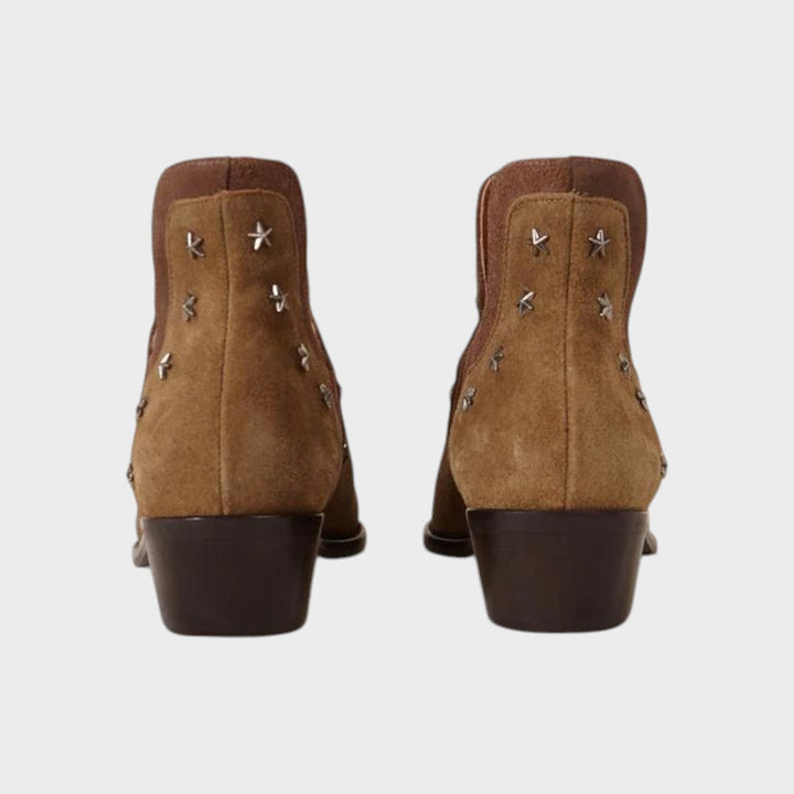 Estrella | Suede Ankle Boots with Pointed Shape