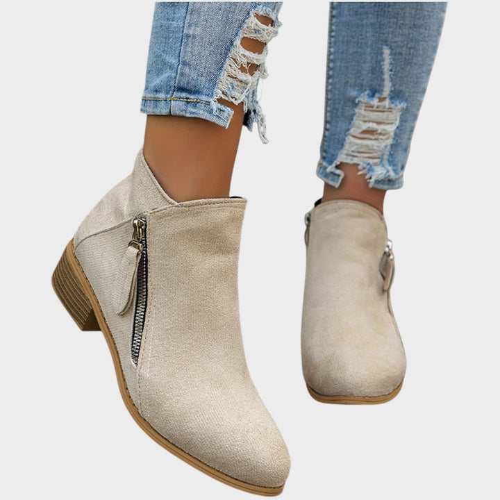 Bianca | Suede Ankle Boots with Heel