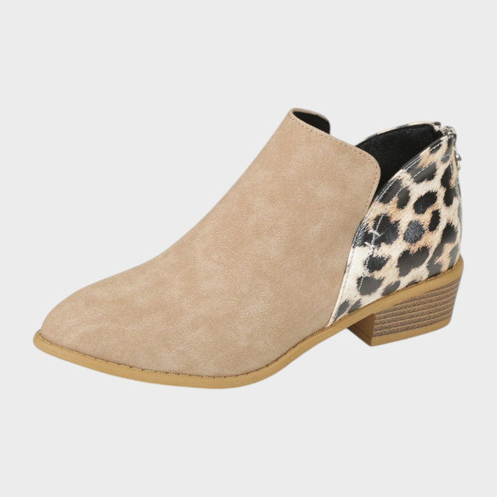 Liora | Orthopedic Ankle Boots with Leopard Print