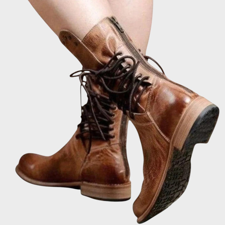 Yara | Leather Lace-Up Boots