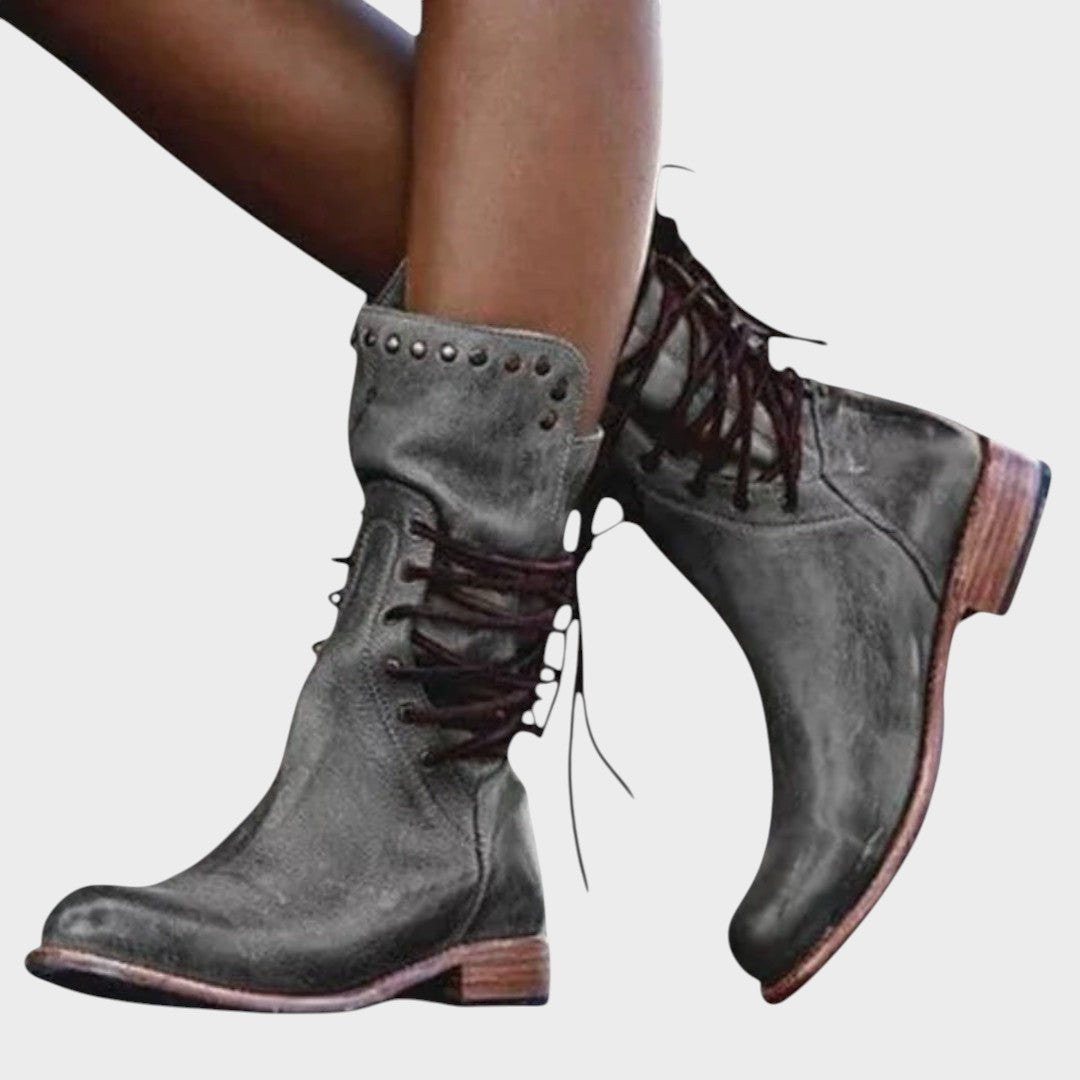 Yara | Leather Lace-Up Boots