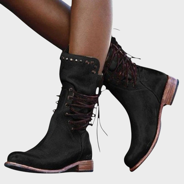 Yara | Leather Lace-Up Boots