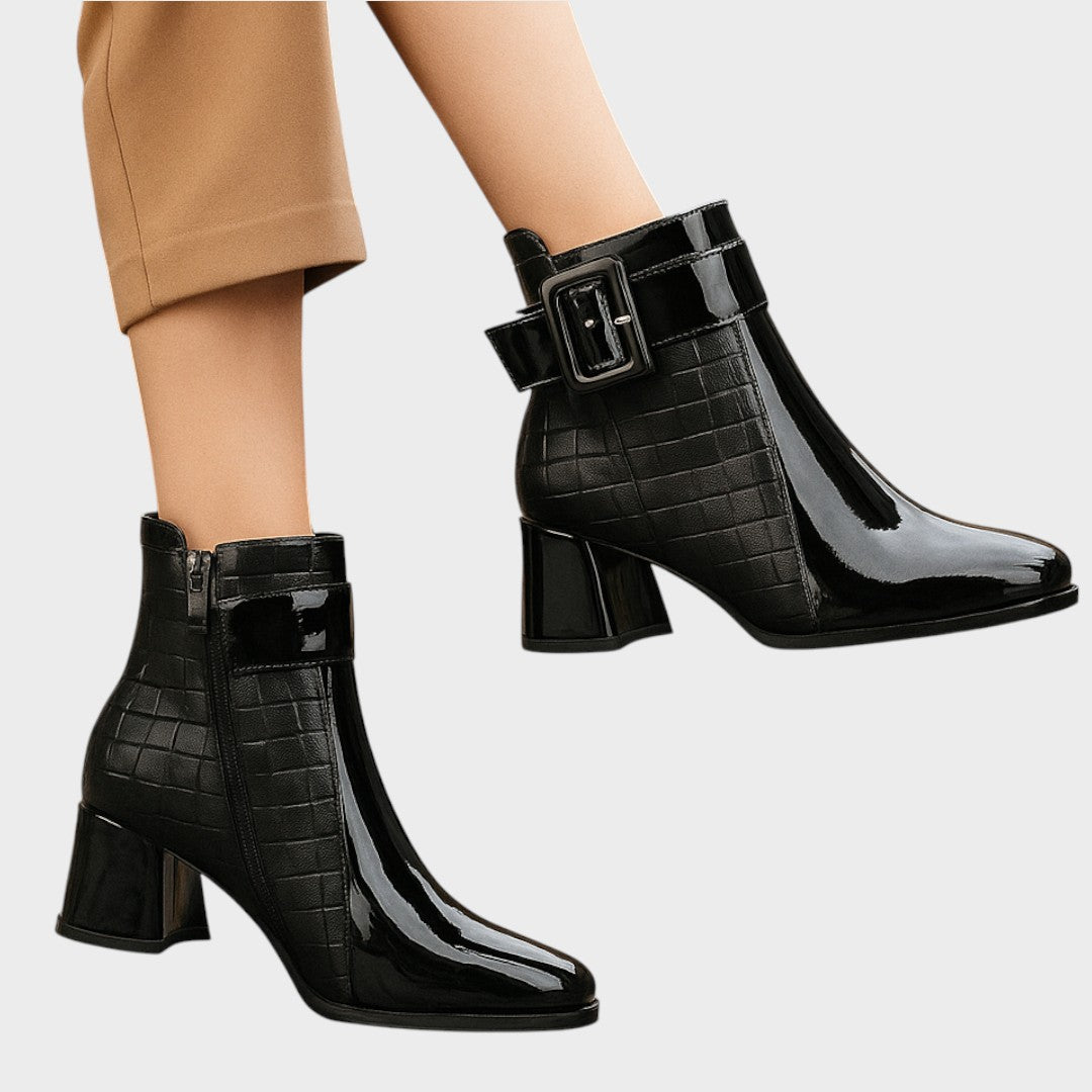 Samara | Leather Heeled Ankle Boots