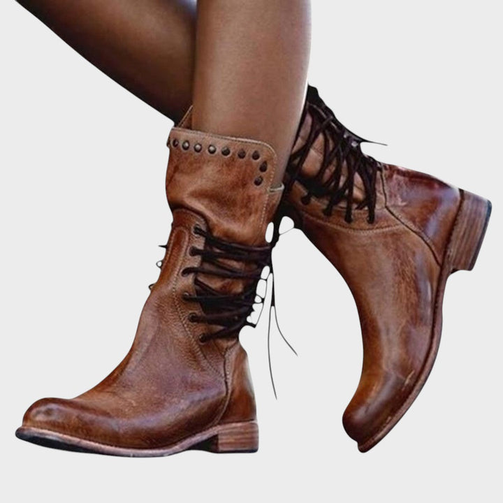 Yara | Leather Lace-Up Boots