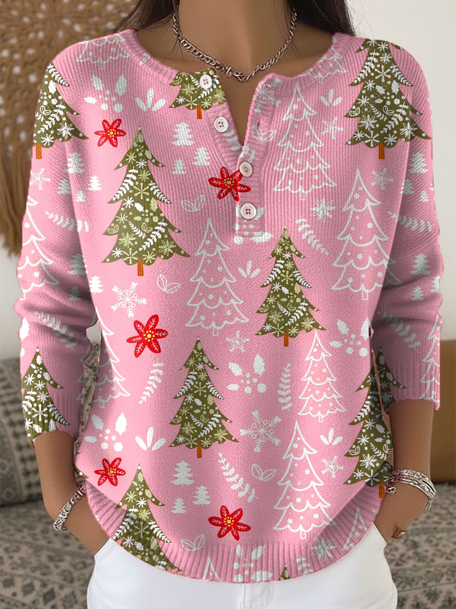 Joy | Festive Button-Neck Christmas Sweater