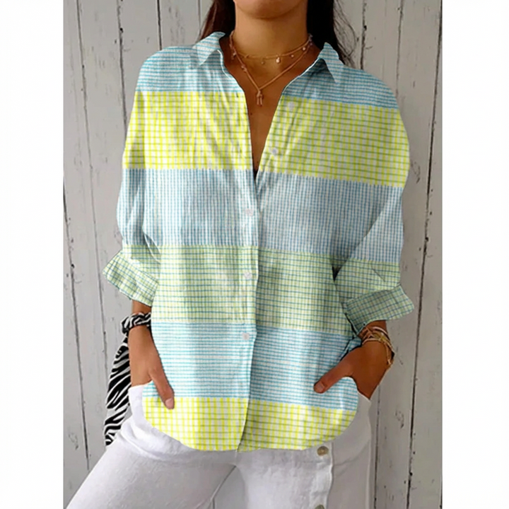 Filippa | Pastel Grid Blouse
