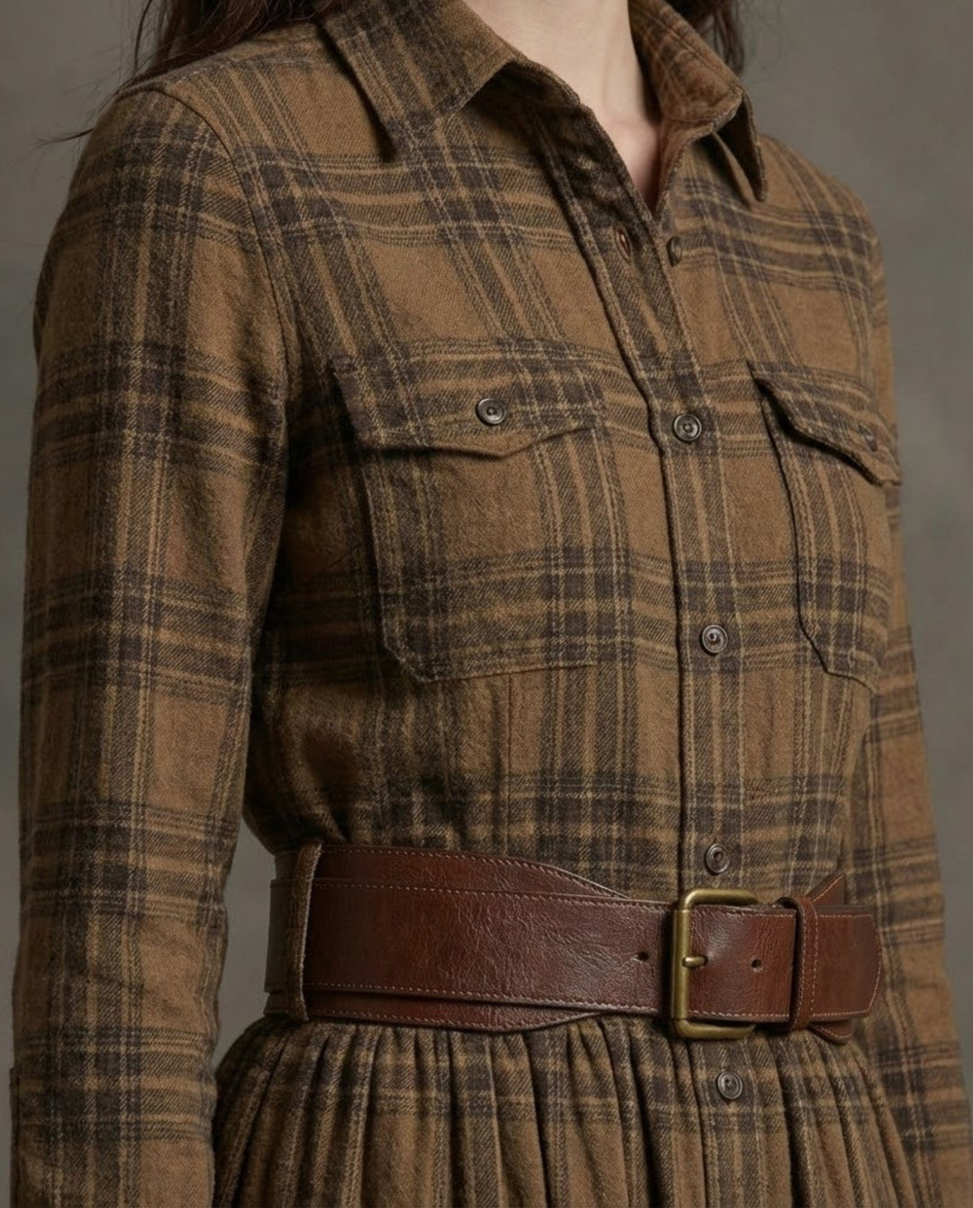 Kinsley | Vintage Style Maxi Shirt Dress