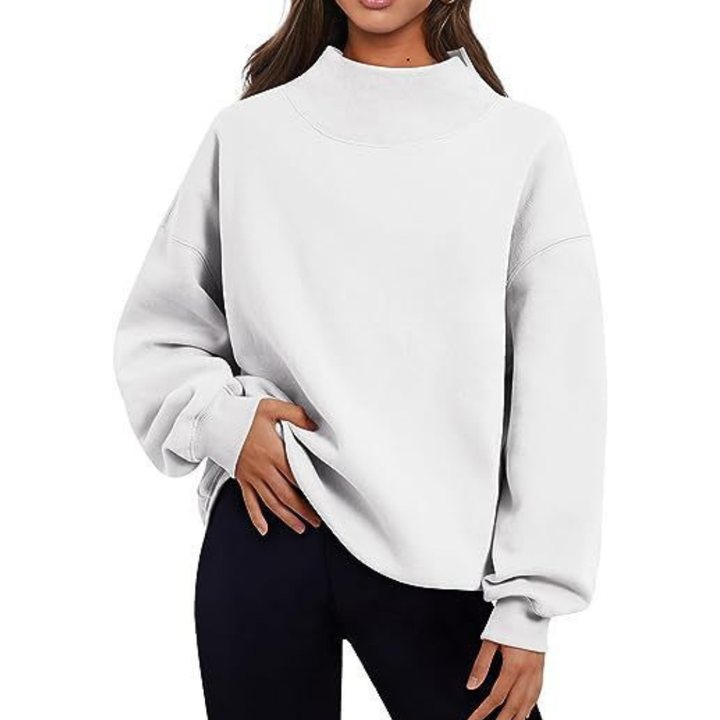 Lucienne │ Women's Oversized Turtleneck Sweatshirt Long Sleeve Pullover