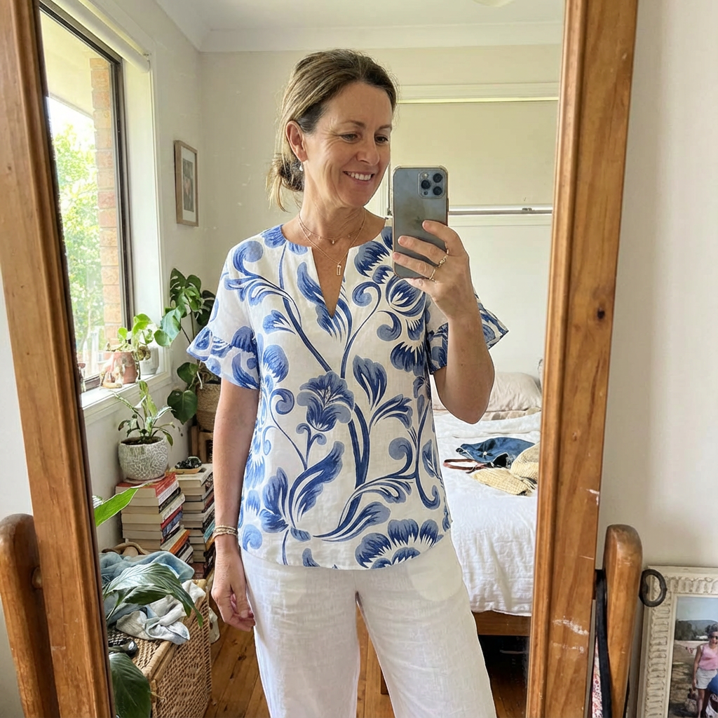 Kiona | Elegant Blouse With Floral Print