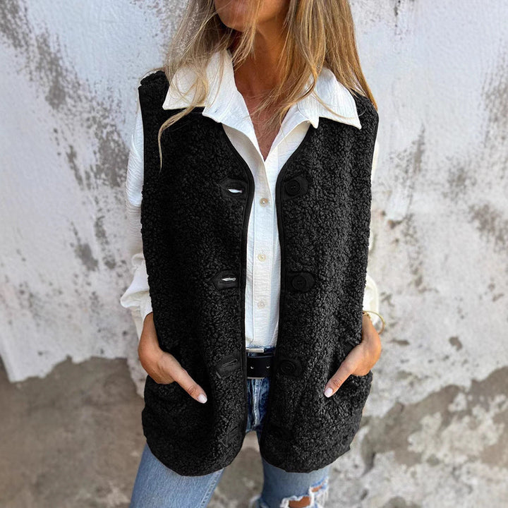 Briana | Button-Down Short Warm Vest