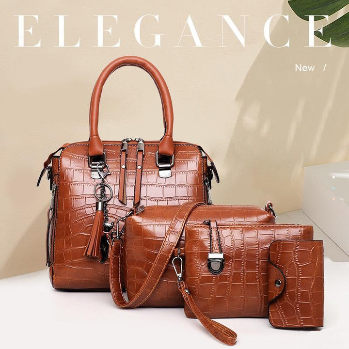 Palmer │ 4-Piece Crocodile Pattern Handbag