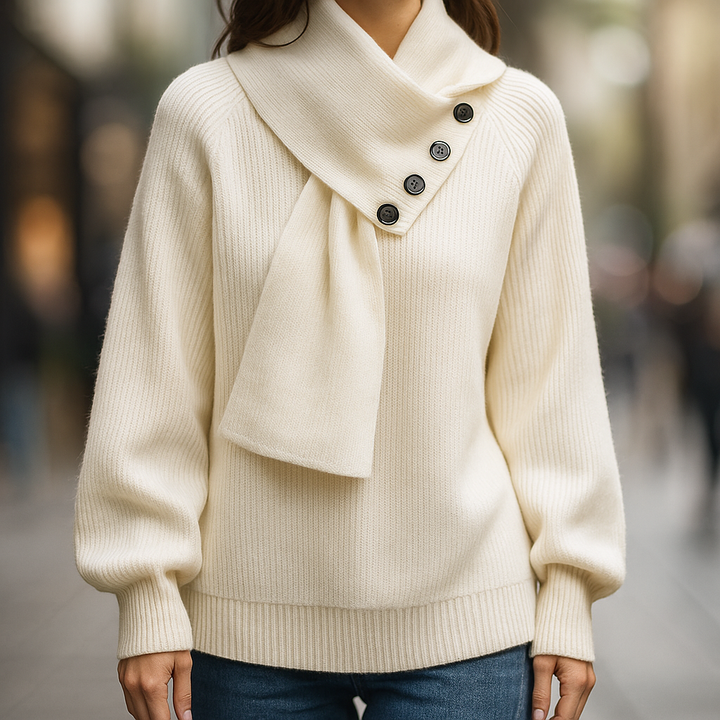 Maxine | Cozy Scarf-Neck Sweater