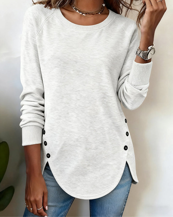 Kayla | Irregular Hem Sweatshirt with Raglan Sleeves