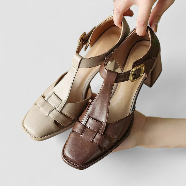 Scarlett │ Orthopedic T-Strap Block Heels