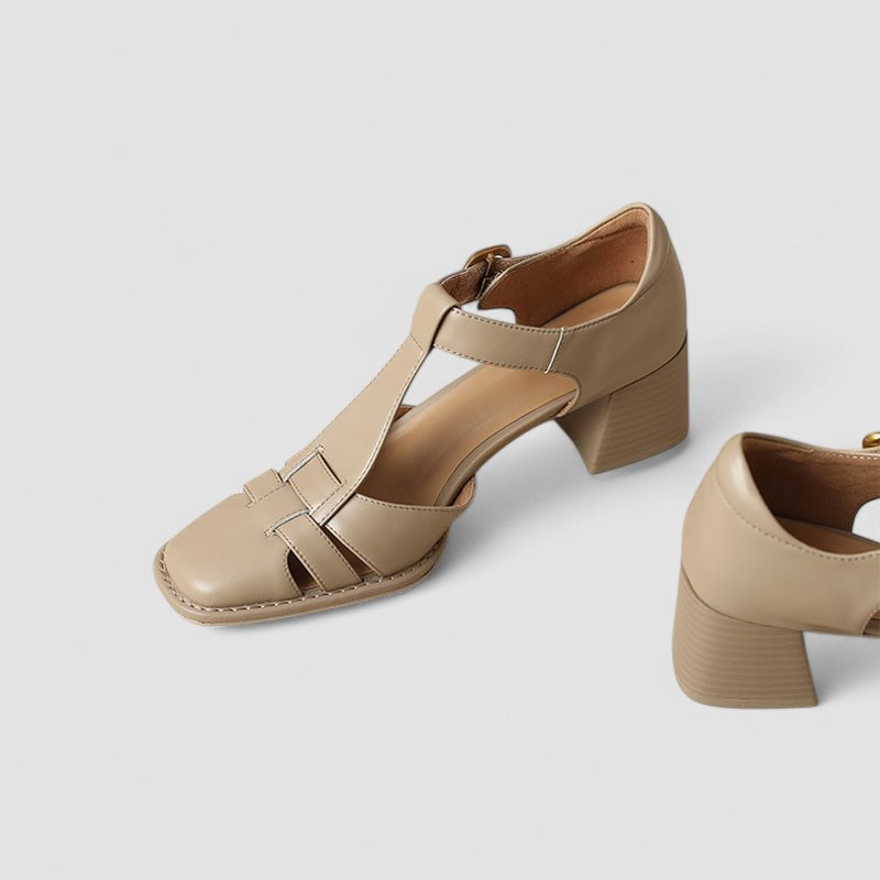 Scarlett │ Orthopedic T-Strap Block Heels