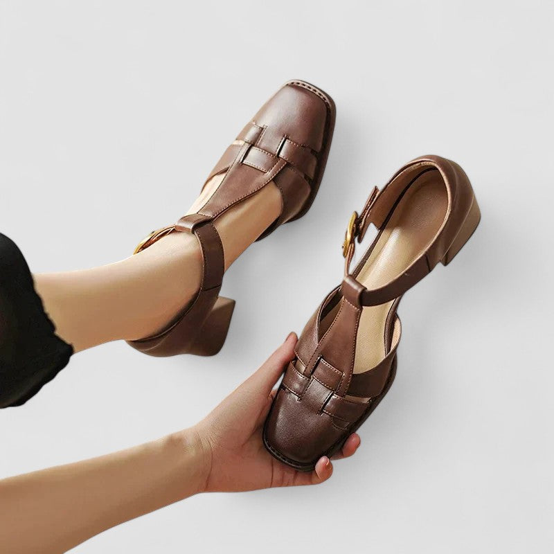 Scarlett │ Orthopedic T-Strap Block Heels