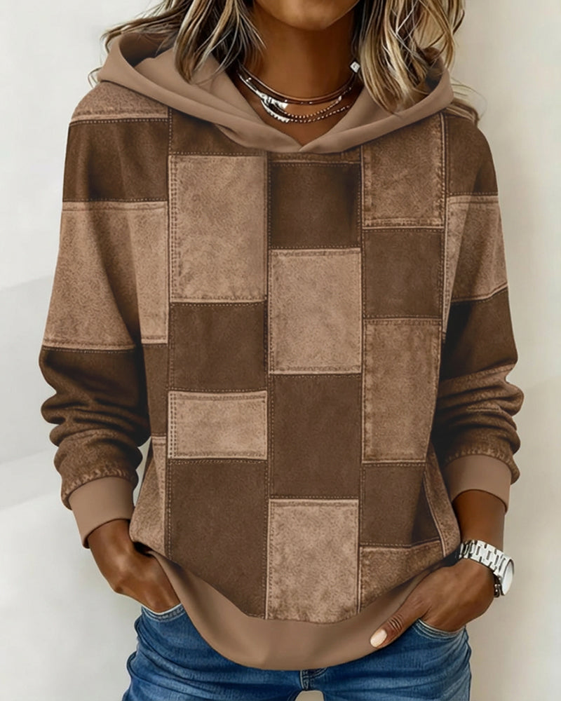 Ciana │ Stylish Checkered Hoodie
