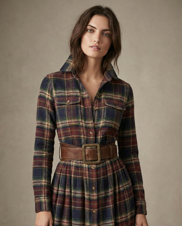 Kinsley | Vintage Style Maxi Shirt Dress