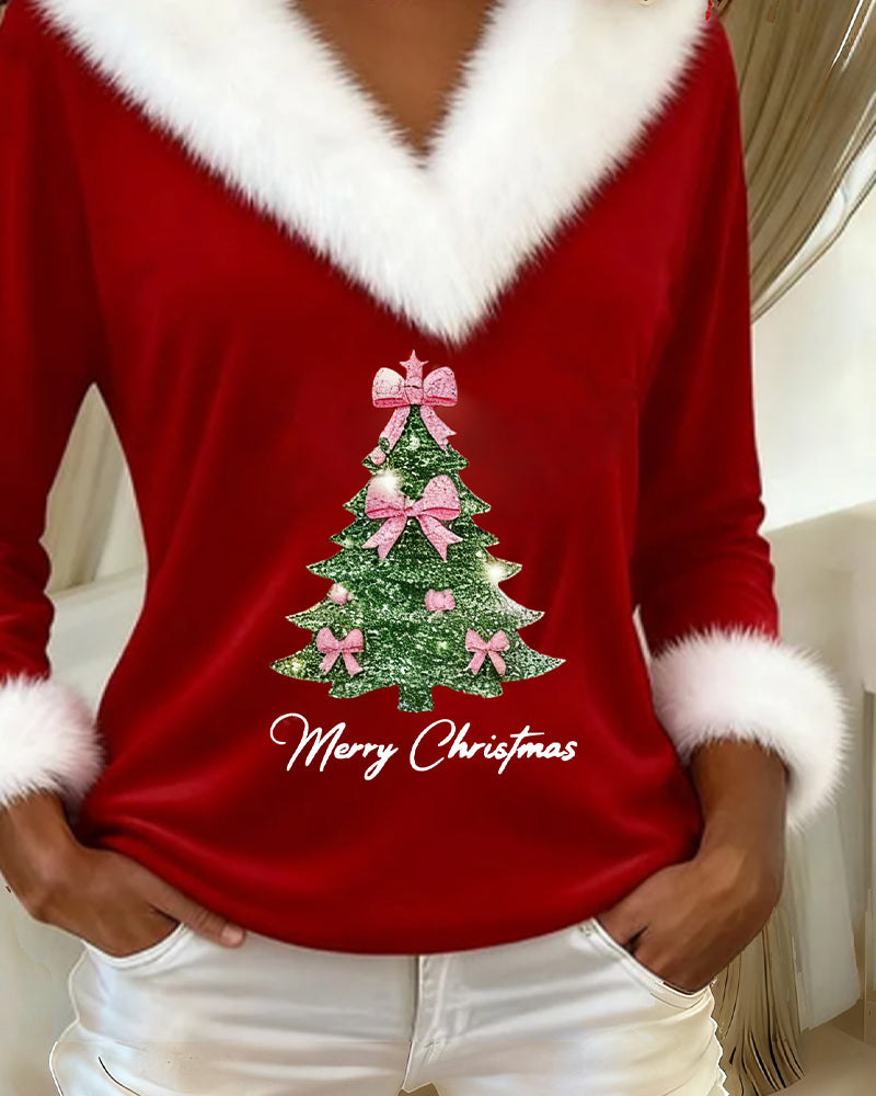 Noelle | Top Grand Fur Print Christmas