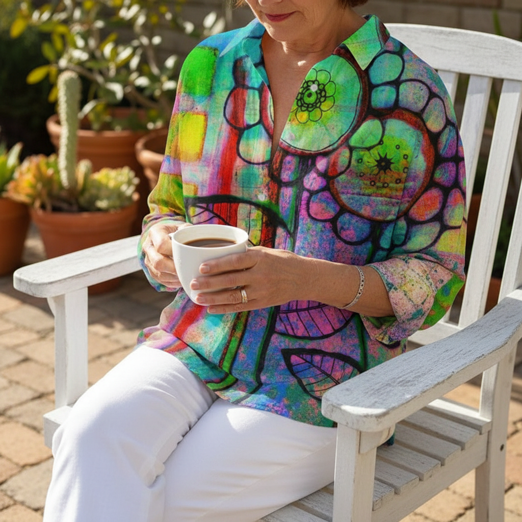 Fenna | Artistic Bloom Blouse