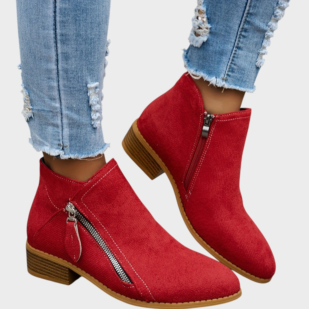 Bianca | Suede Ankle Boots with Heel