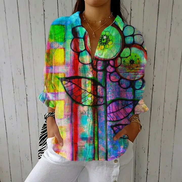 Fenna | Artistic Bloom Blouse