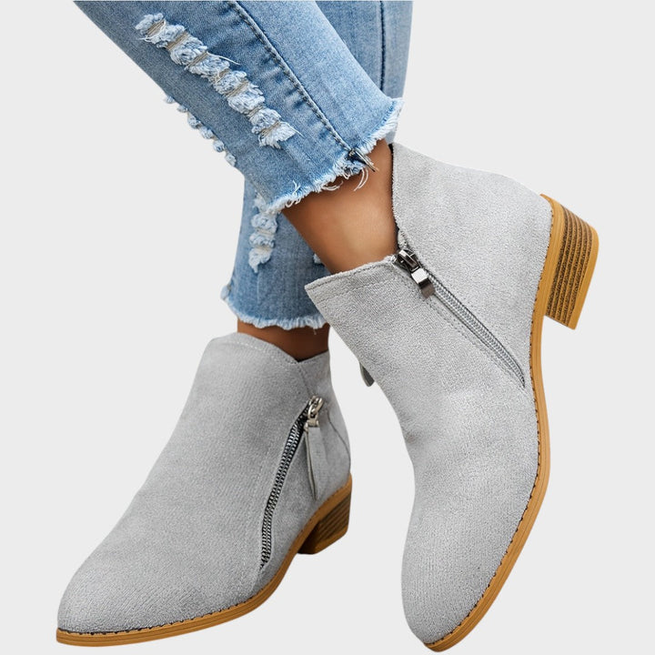 Bianca | Suede Ankle Boots with Heel