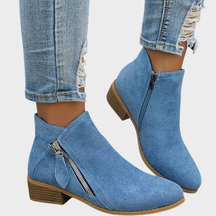 Bianca | Suede Ankle Boots with Heel