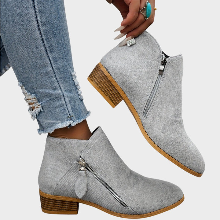 Bianca | Suede Ankle Boots with Heel