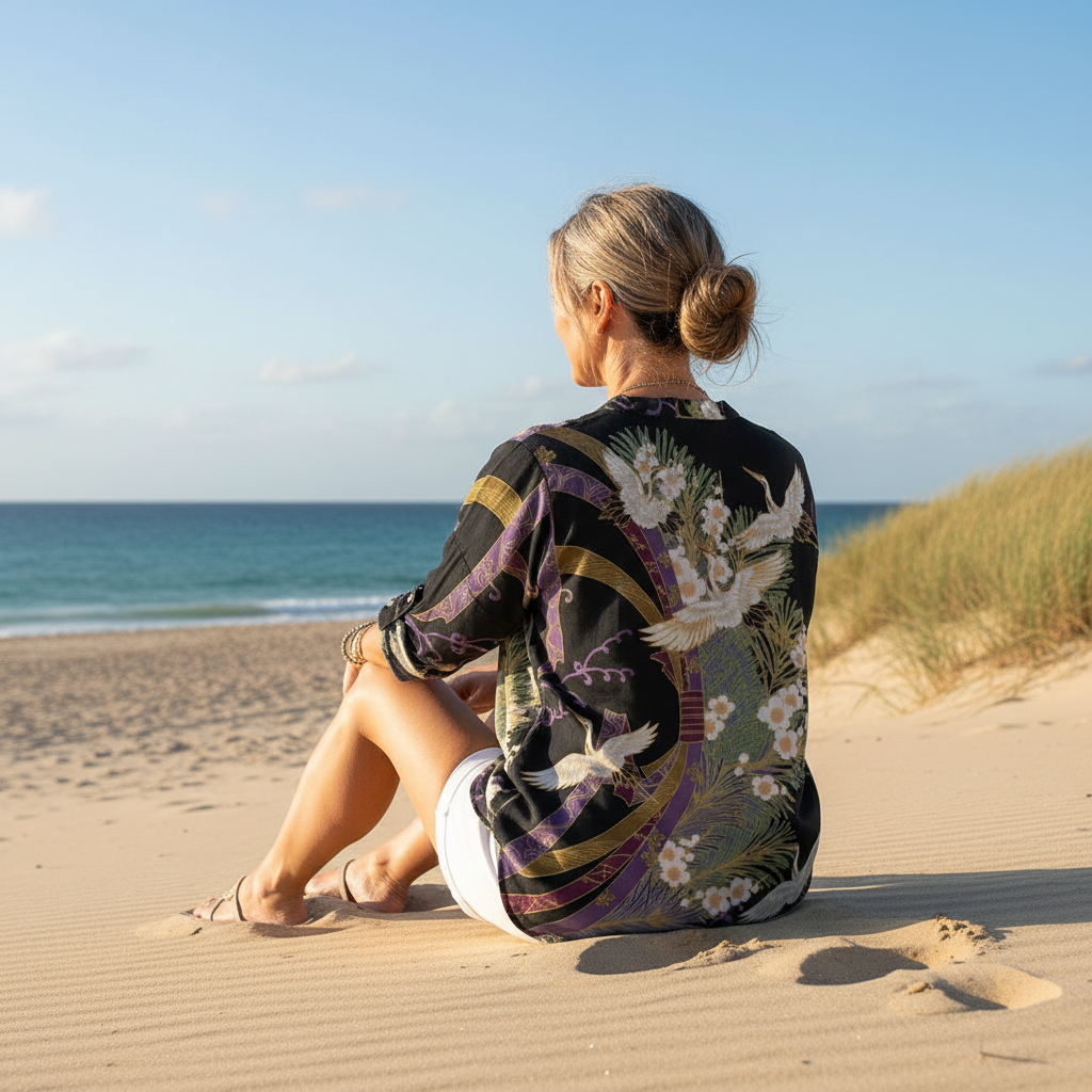 Breezy | Chic Flight Print Blouse