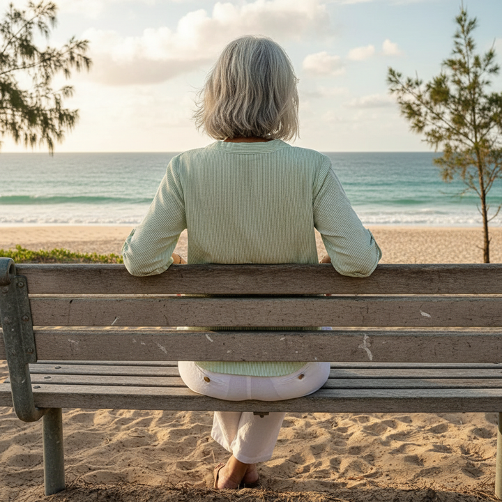 Jenny | Striped Linen-cotton Summer Top