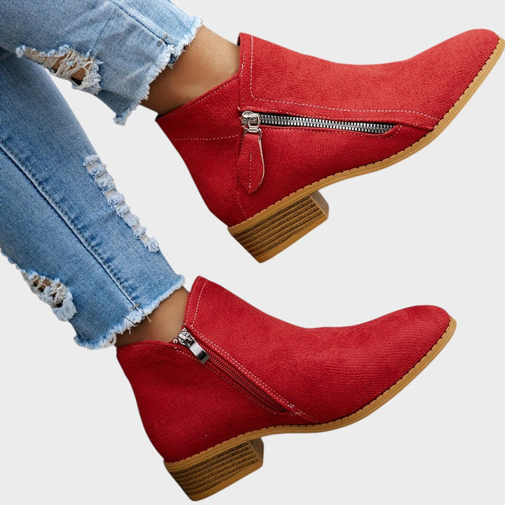 Bianca | Suede Ankle Boots with Heel
