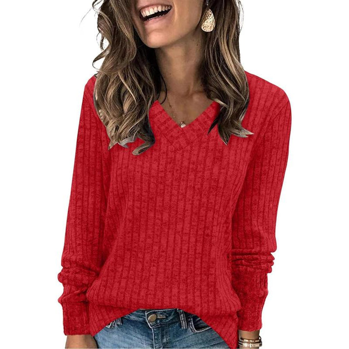 Elysia │ Women V-Neck Oversized Lightweight Knit Sweater