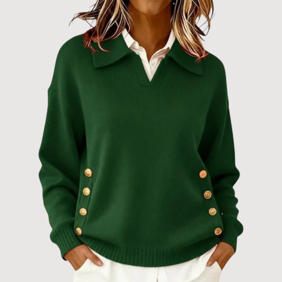 Fiorella | Elegant Button Detail Sweater