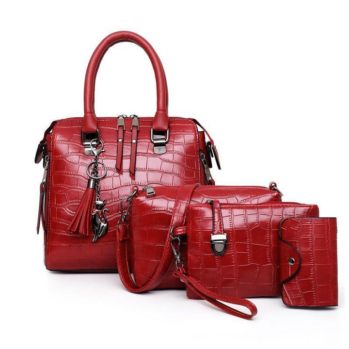 Palmer │ 4-Piece Crocodile Pattern Handbag