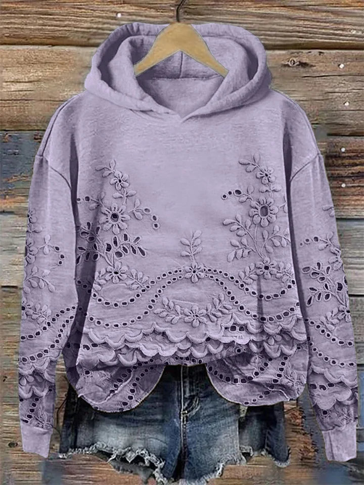 Rosalie | Floral Lace Hoodie