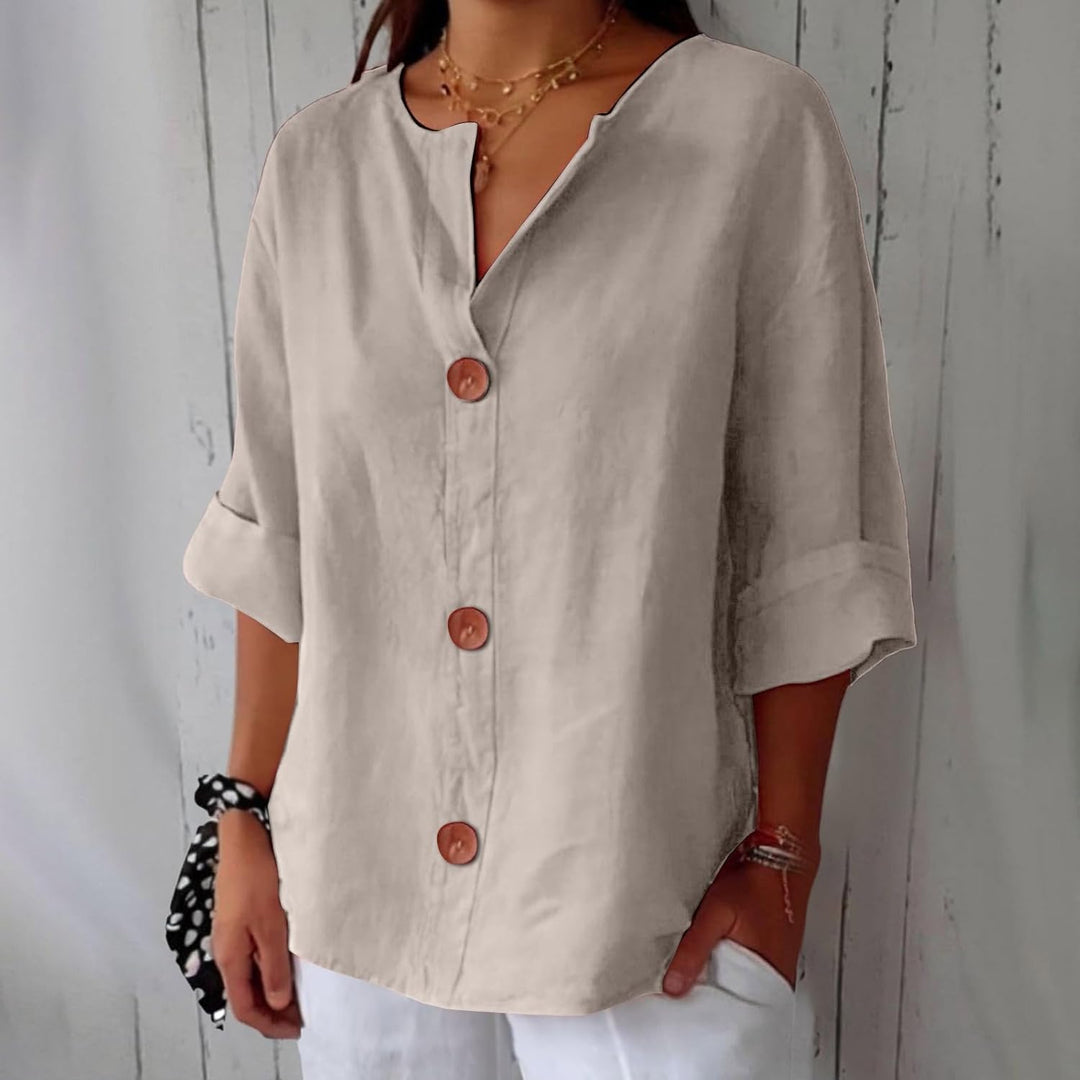 Noora | Relaxed Linen Blouse