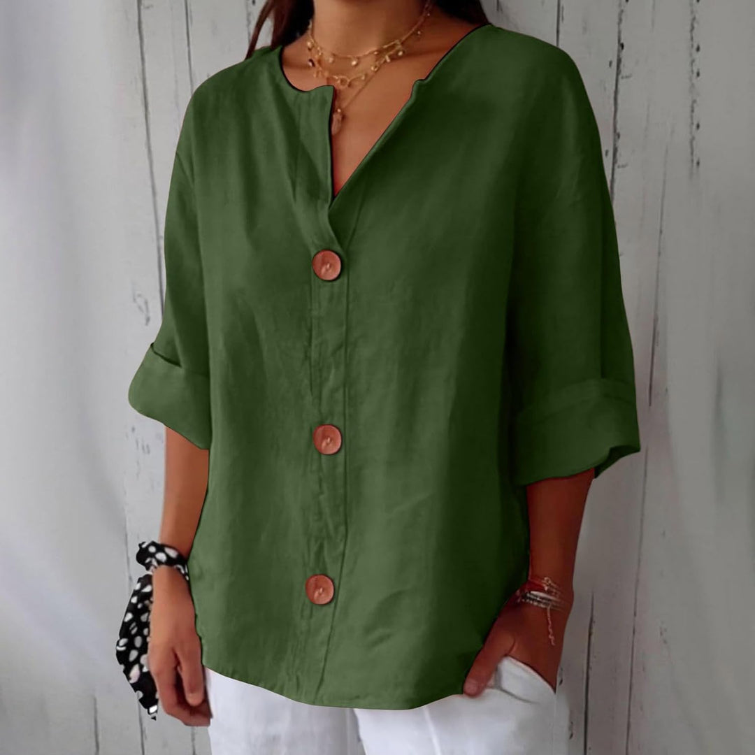 Noora | Relaxed Linen Blouse