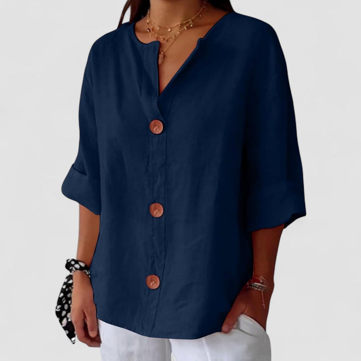 Noora | Relaxed Linen Blouse