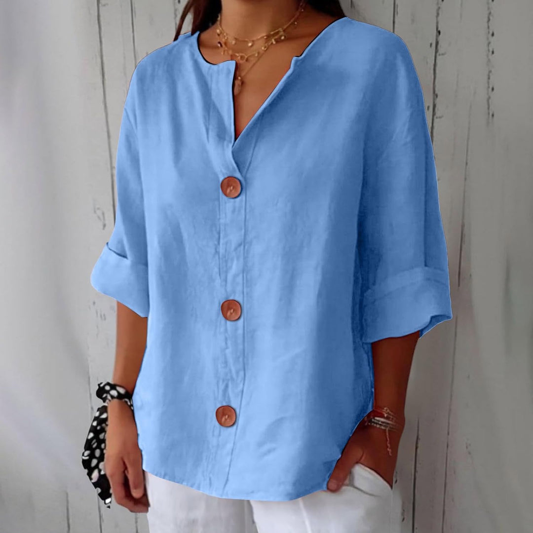 Noora | Relaxed Linen Blouse