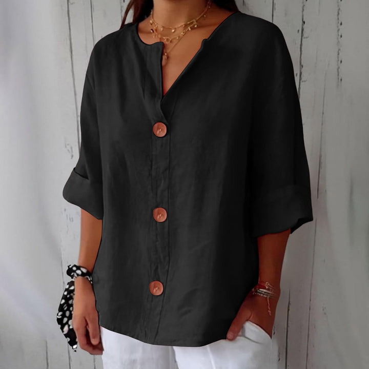 Noora | Relaxed Linen Blouse