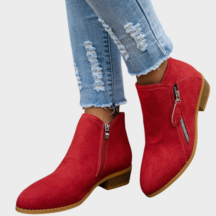 Bianca | Suede Ankle Boots with Heel